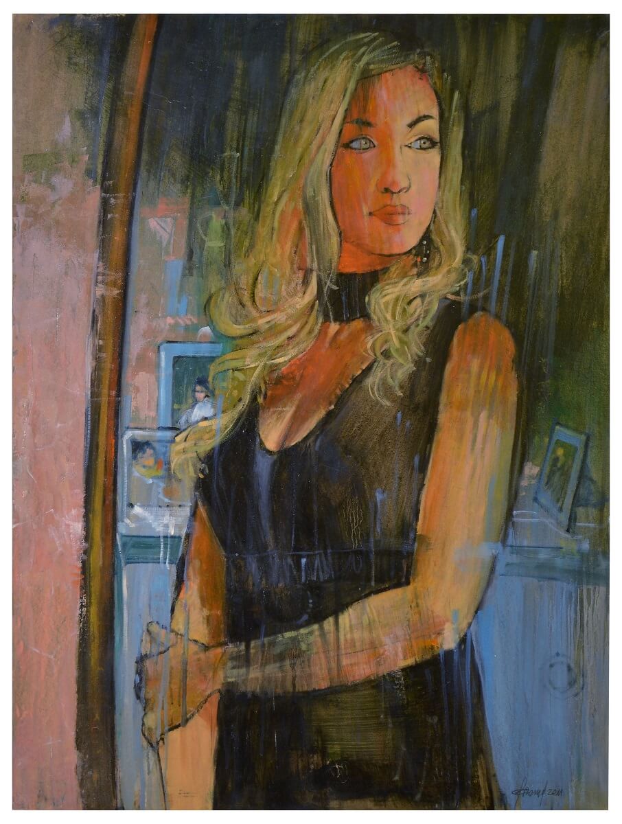 Woman in the mirror
