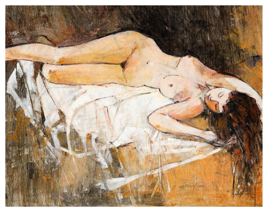 Ruhende Frau im Schatten