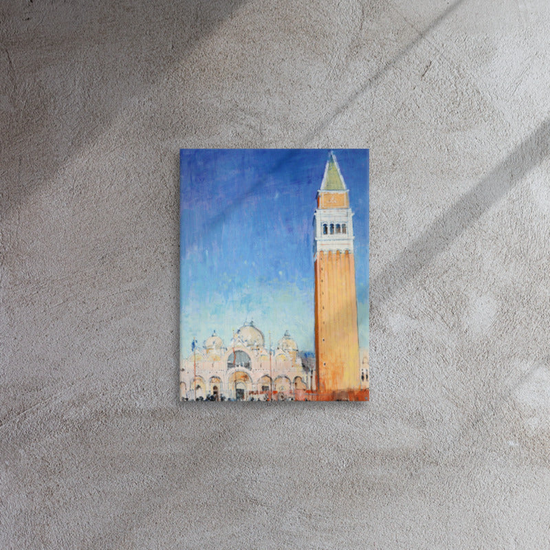 San Marco Campanile – Reproduktion des Autors auf Leinwand